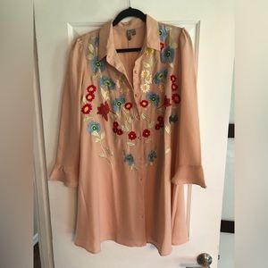 Asos embroidered shirt dress